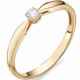Золотое кольцо с бриллиантом, 1556119