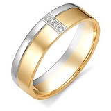 Золотое обручальное кольцо с бриллиантами, 1605527