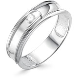 Золотое обручальное кольцо с бриллиантом, 1605783