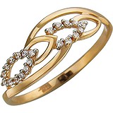 Женское золотое кольцо с куб. циркониями, 1613975