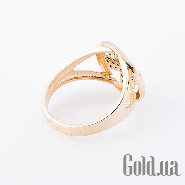 

Кольцо Украина, Женское золотое кольцо с куб. циркониями, 17.5