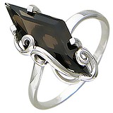 Женское серебряное кольцо с раухтопазом, 1629079