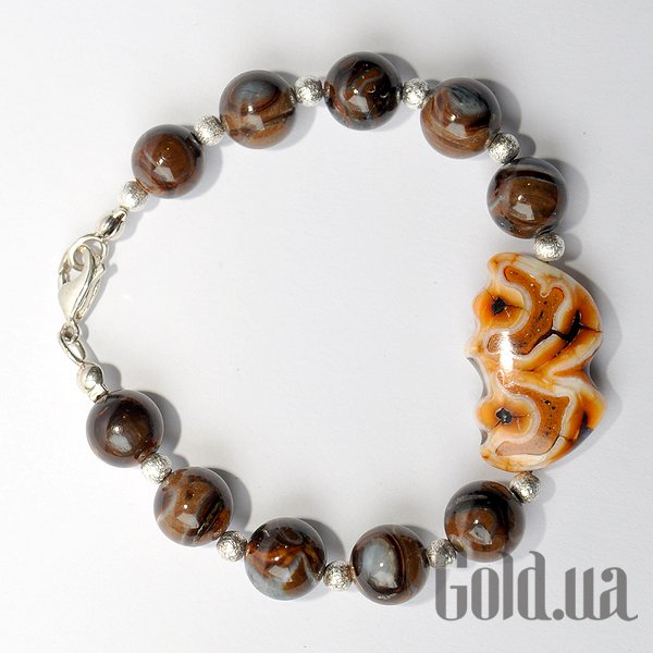 

Женские браслеты Borisov Jewelry, Женский серебряный браслет из зуба гиппариона, 22