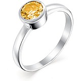 Женское серебряное кольцо с цитрином, 1645975