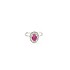 Женское серебряное кольцо с куб. циркониями и рубином - фото 1