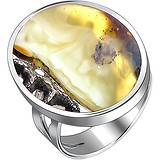 Женское серебряное кольцо с янтарем, 1648023