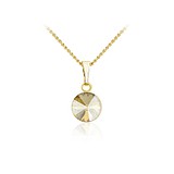 Кулон з ланцюжком з кристалом Swarovski в позолоті, 1663383