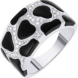Женское золотое кольцо с бриллиантами и ониксами, 1669783