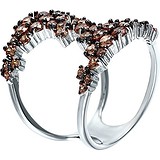 Женское серебряное кольцо с куб. циркониями, 1670039