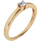 Золотое кольцо с бриллиантом, 1673111