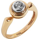Золотое кольцо с бриллиантом, 1673367