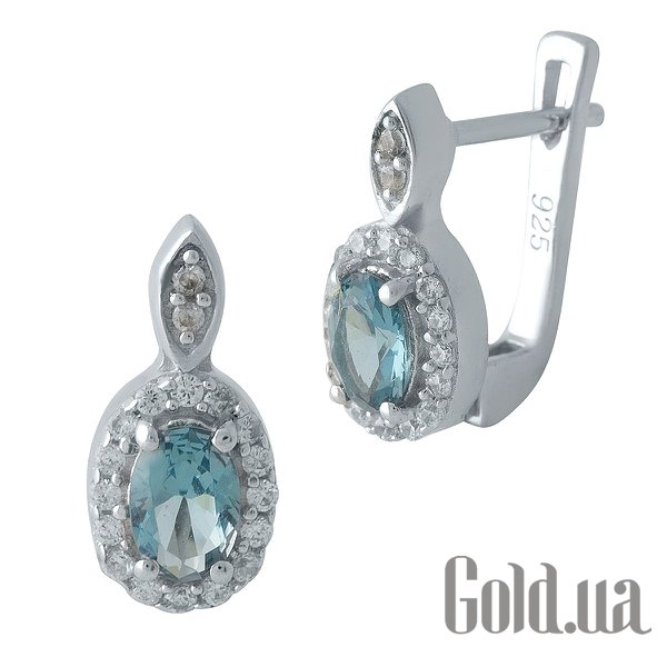 

Серьги Fresh Jewelry, Серебряные серьги с топазами и куб. циркониями