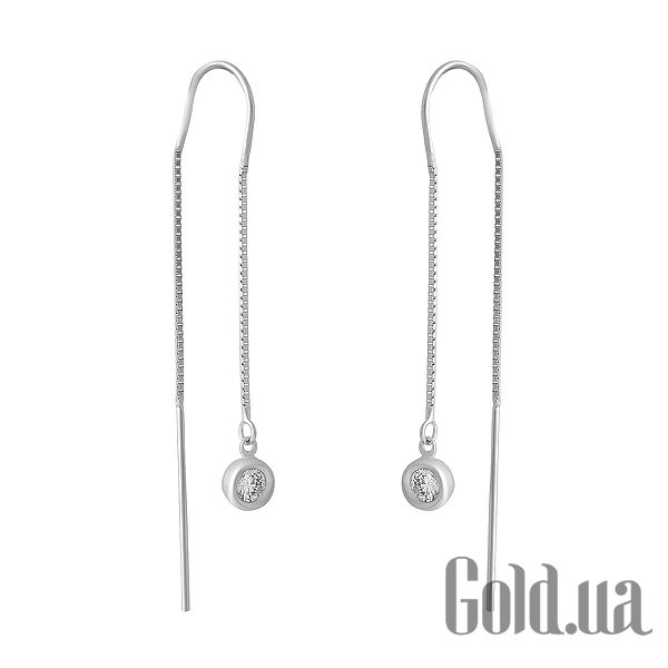 

Серьги с подвесками Fresh Jewelry, Серебряные серьги с куб. циркониями