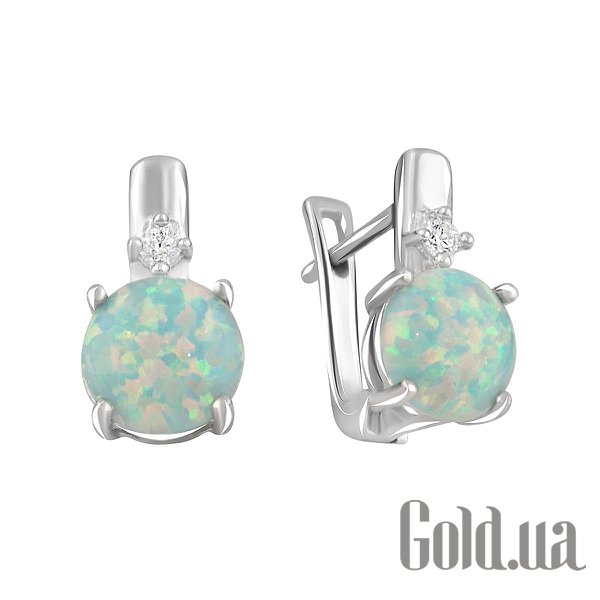 

Серьги Fresh Jewelry, Серебряные серьги с куб. циркониями и опалами