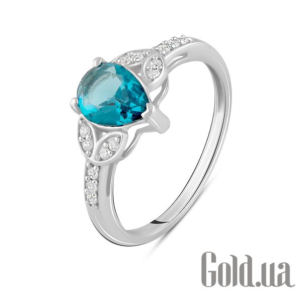 

Женские кольца Fresh Jewelry, Женское серебряное кольцо с куб. циркониями и топазом, 18