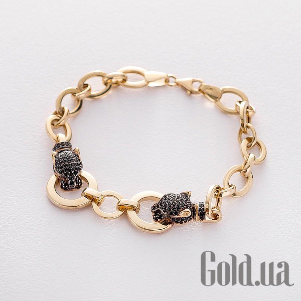 

Браслет Украина, Женский золотой браслет с куб. циркониями, 19