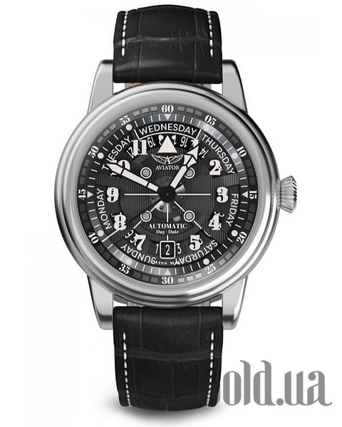 

Швейцарские часы Aviator, Мужские часы Douglas day date Meca-41 Automatic V.3.36.0.284.4