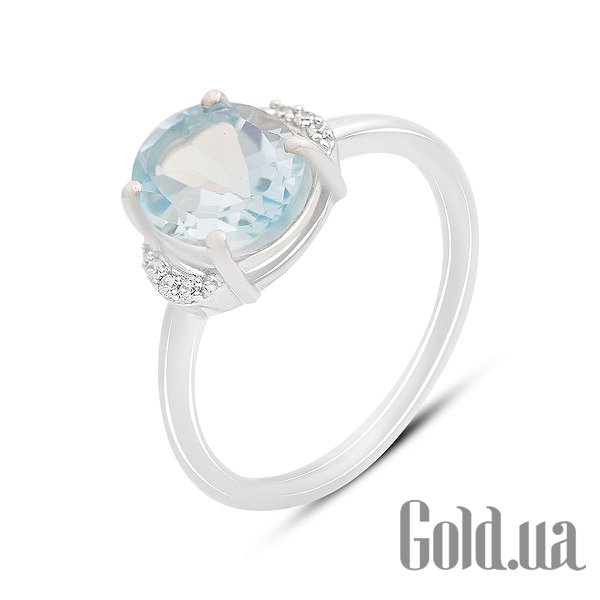 

Женские кольца Fresh Jewelry, Женское серебряное кольцо с куб. циркониями и топазом, 18