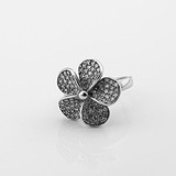 Жіноче срібне кільце з куб. цирконіями, 1796759