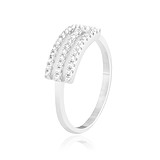 Женское серебряное кольцо с куб. циркониями, 825239