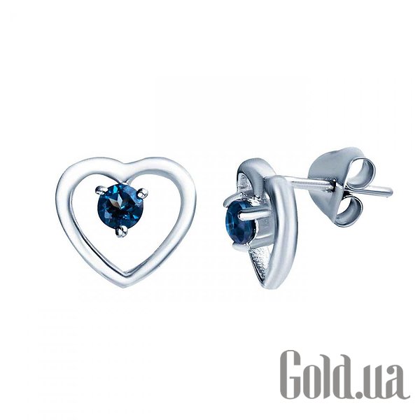 

Серьги-гвоздики Lurie Jewelry, Серебряные серьги с топазами