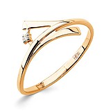 Женское золотое кольцо с бриллиантом, 1513368