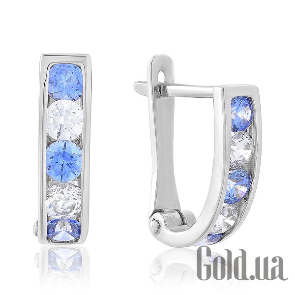 

Серьги Украина, Золотые серьги с камнями Swarovski
