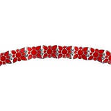 Женский серебряный браслет с кораллами, 1545624