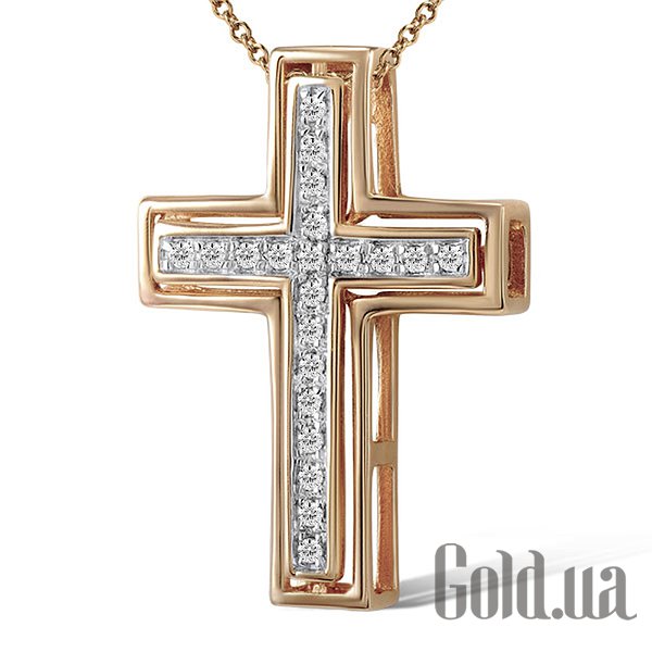 

Кулон-крестик Lurie Jewelry, Золотой кулон с бриллиантами