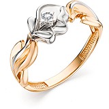 Женское золотое кольцо с бриллиантом, 1606296
