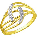 Женское золотое кольцо с куб. циркониями, 1615000