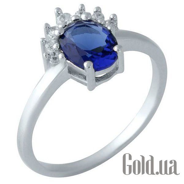 

Женские кольца Fresh Jewelry, Женское серебряное кольцо с синт. сапфиром и куб. циркониями, 18