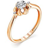 Золотое кольцо с бриллиантами, 1667224