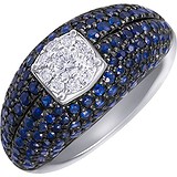 Женское золотое кольцо с бриллиантами и сапфирами, 1669784