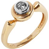 Золотое кольцо с бриллиантом, 1673368