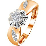 Женское золотое кольцо с бриллиантами, 1701016