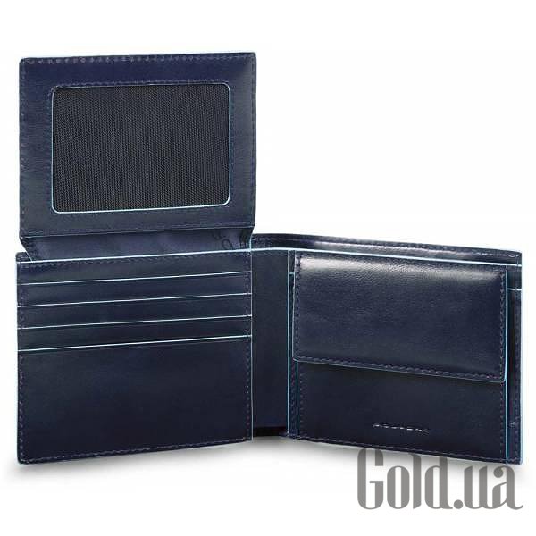 

Бумажник Piquadro, Синий, Портмоне Blue Square PU4518B2R_BLU2