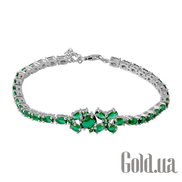 

Женские браслеты Fresh Jewelry, Женский серебряный браслет с синт. изумрудами, 19