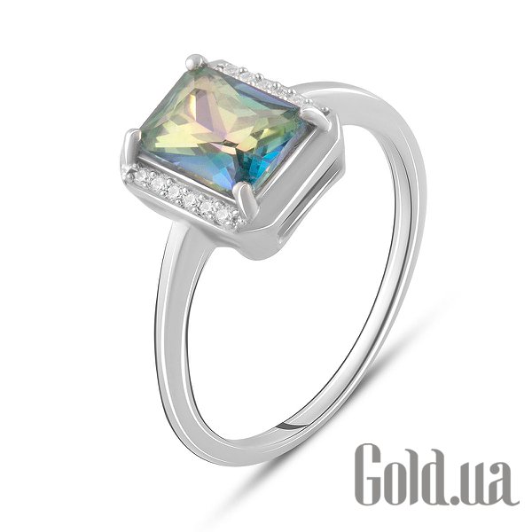 

Женские кольца Fresh Jewelry, Женское серебряное кольцо с куб. циркониями и топазом, 17