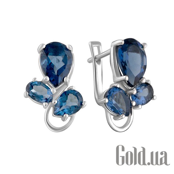 

Серьги Fresh Jewelry, Серебряные серьги с синт. танзанитами