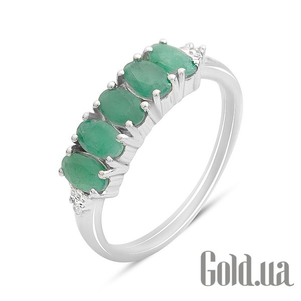 

Женские кольца Fresh Jewelry, Женское серебряное кольцо с куб. циркониями и изумрудами, 18