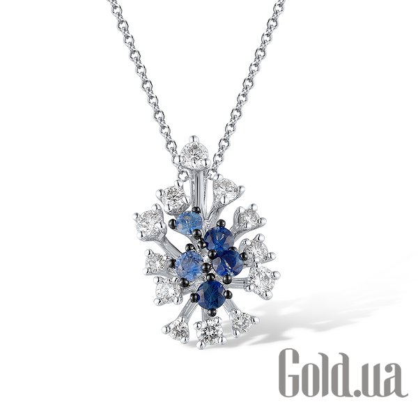 

Женский кулон Lurie Jewelry, Золотой кулон с сапфирами и бриллиантами