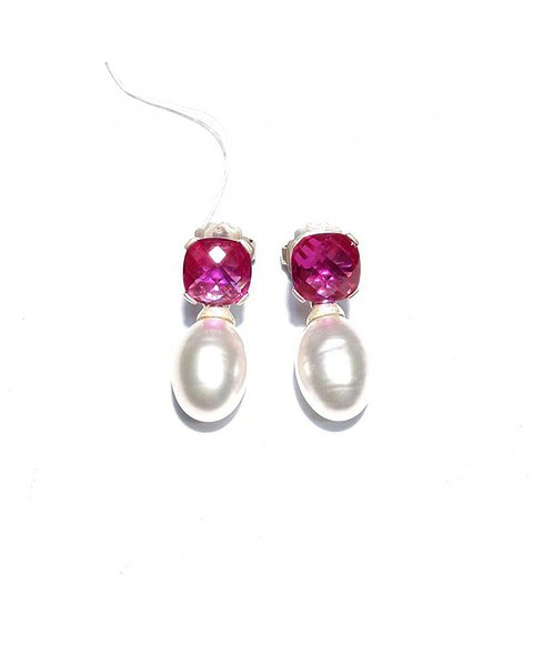 Thomas Sabo Серебряные серьги с куб. циркониями и культив. жемчугом H1469-1-441