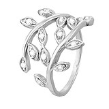 Женское серебряное кольцо с куб. циркониями, 274072