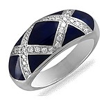 Faberge Женское золотое кольцо с бриллиантами и эмалью, 082072