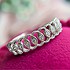 Женское серебряное кольцо с куб. циркониями - фото 4