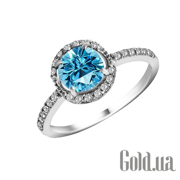 

Женские кольца Lurie Jewelry, Женское серебряное кольцо с топазом и куб. циркониями, 17