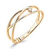 Женское золотое кольцо с бриллиантом, 1513369