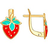 Золоті сережки з емаллю, 1546649