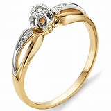 Золотое кольцо с бриллиантами, 1554073